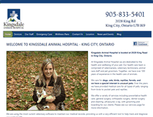 Tablet Screenshot of kingcityvet.ca